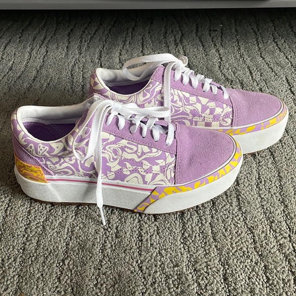 Excellent used condition, worn once for a costume, platform Vans - Picture 1 of 5